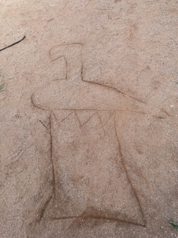 Skizze des Chevron Bird